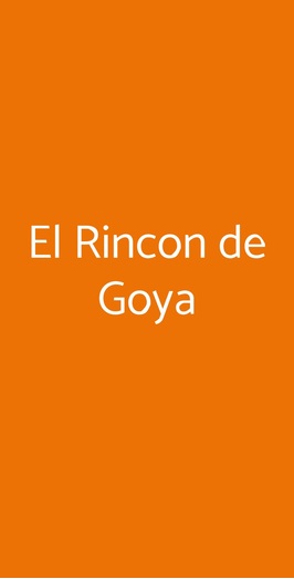 El Rincon De Goya