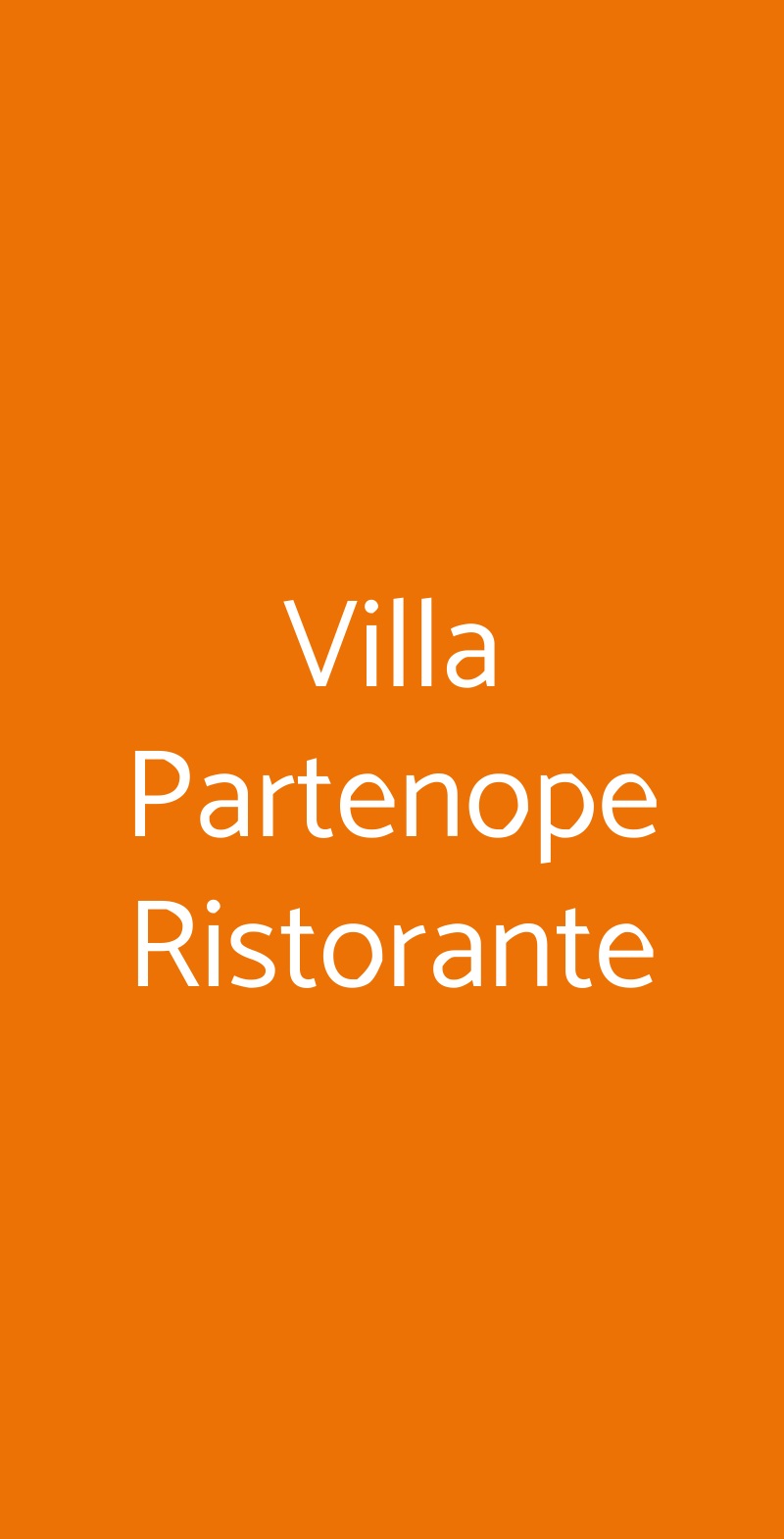 Villa Partenope Ristorante Napoli menù 1 pagina