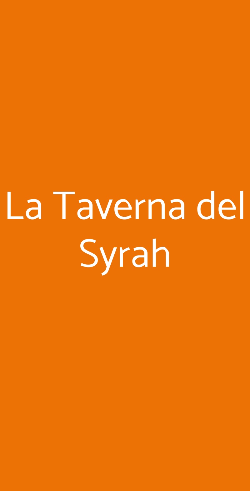 La Taverna del Syrah San Giorgio a Cremano menù 1 pagina