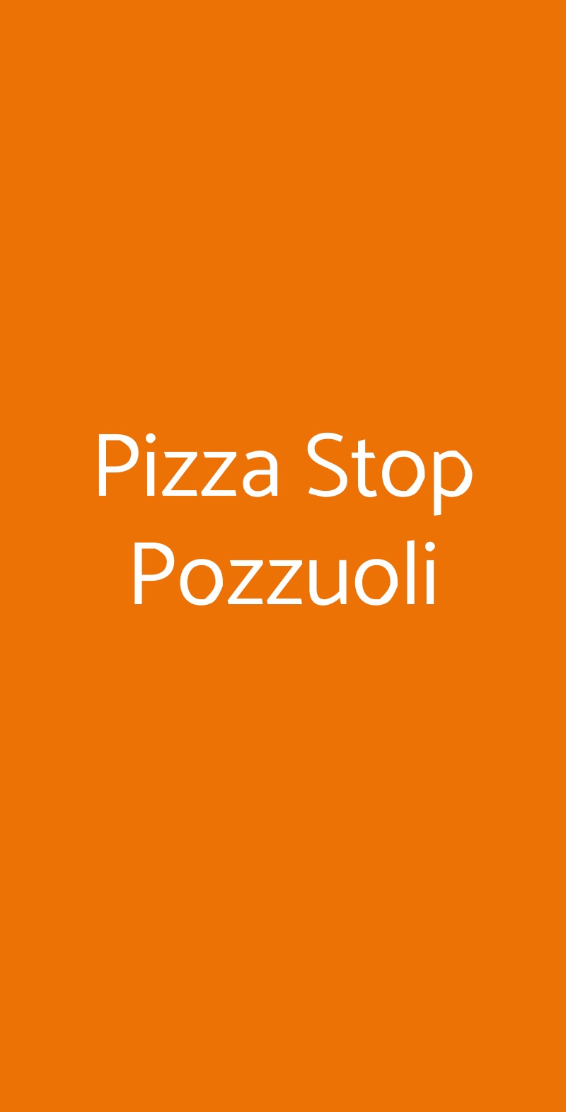 Pizza Stop Pozzuoli Pozzuoli menù 1 pagina