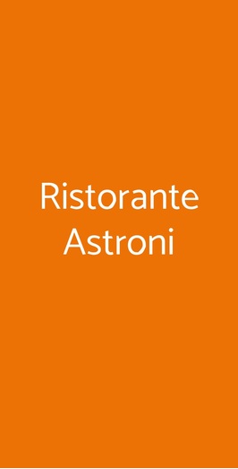 Ristorante Astroni, Napoli