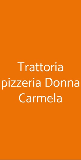 Trattoria Pizzeria Donna Carmela, Napoli