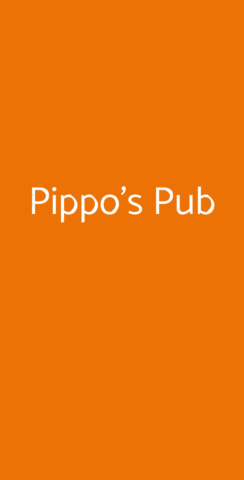 Pippo's Pub Napoli menù 1 pagina