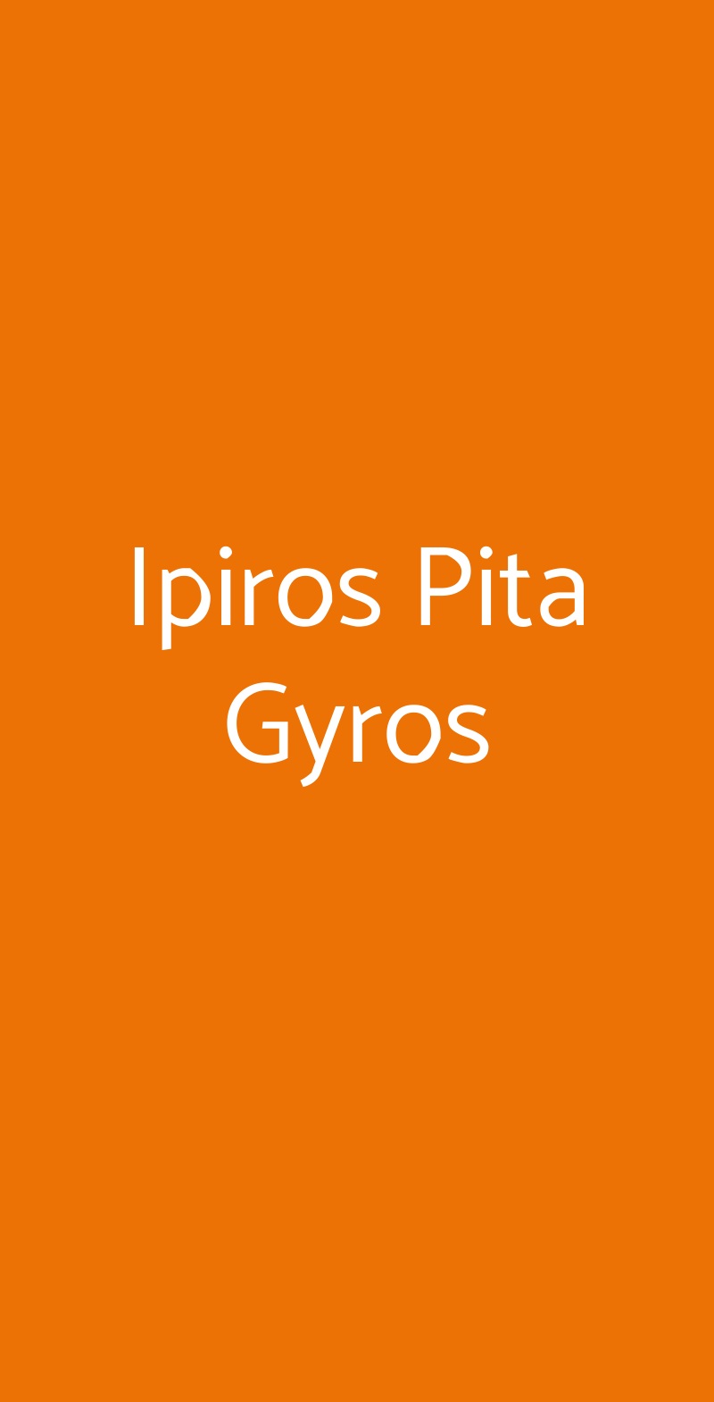 Ipiros Pita Gyros Pavia menù 1 pagina