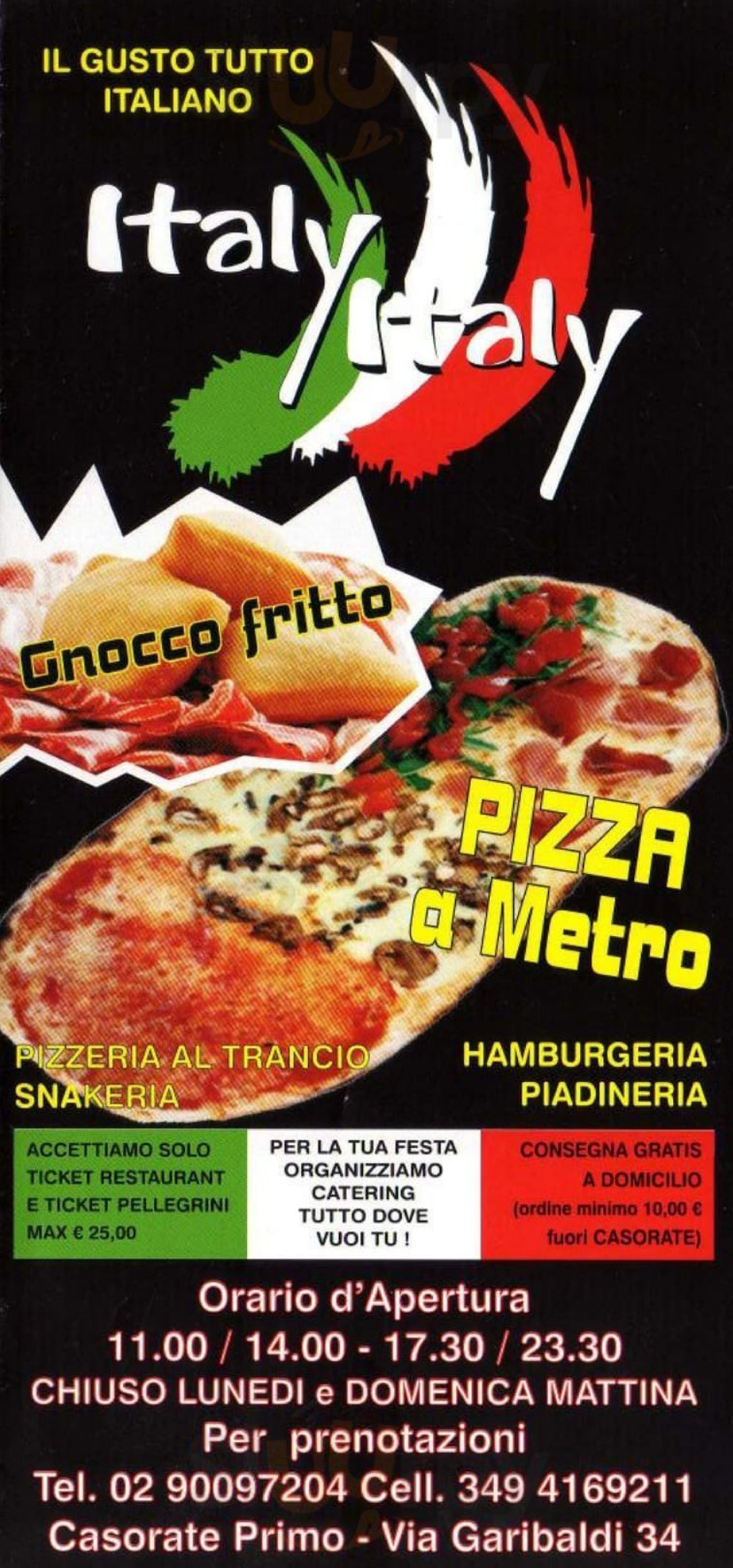 ITALY ITALY Casorate Primo menù 1 pagina
