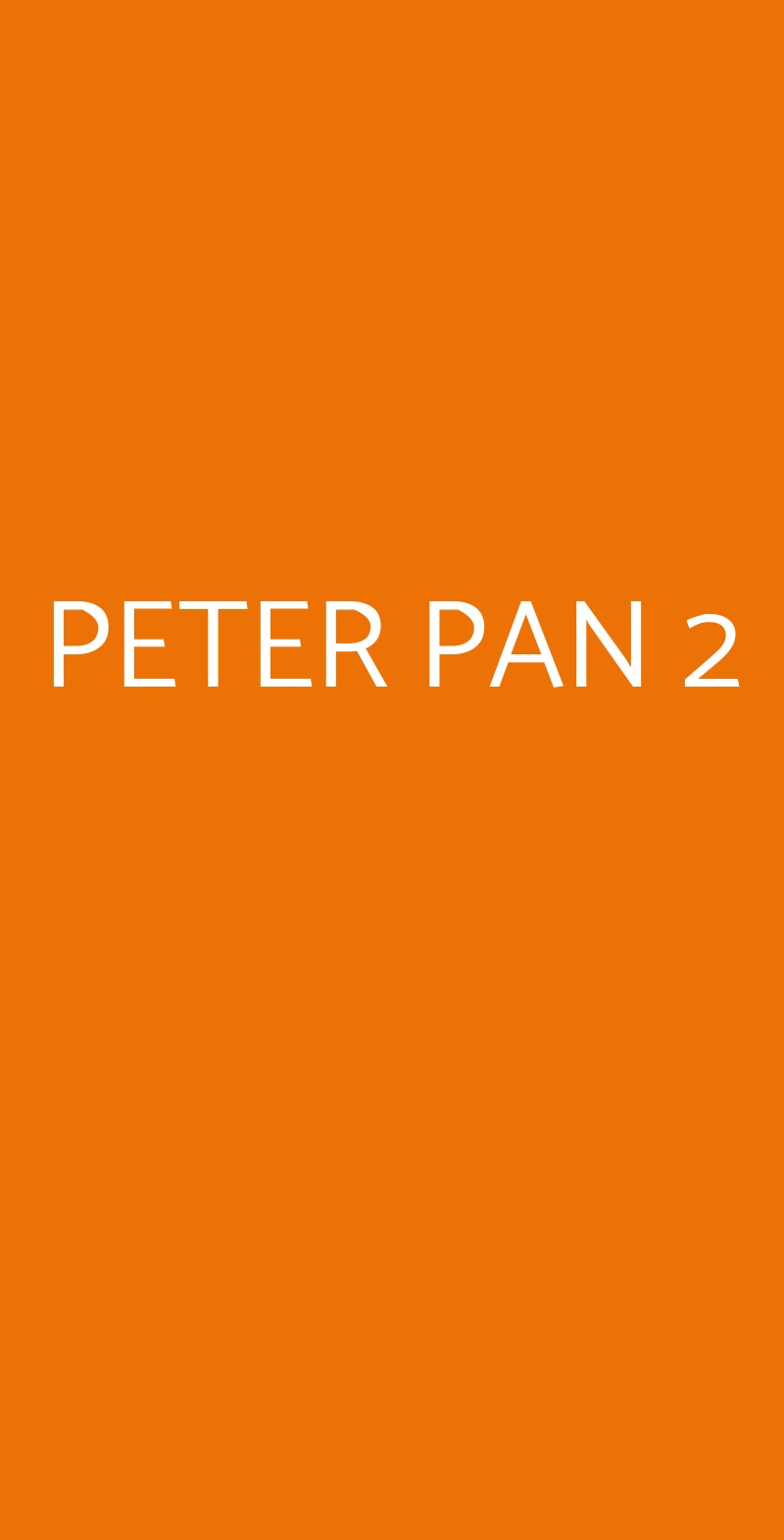 PETER PAN 2 Poggio Mirteto menù 1 pagina