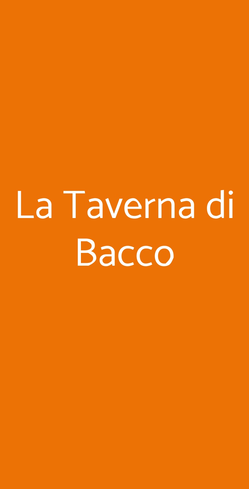 La Taverna di Bacco Napoli menù 1 pagina