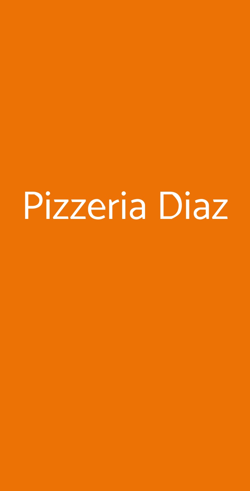 Pizzeria Diaz Portici menù 1 pagina