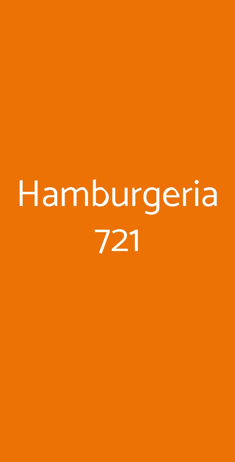 Hamburgeria 721 Vigevano menù 1 pagina