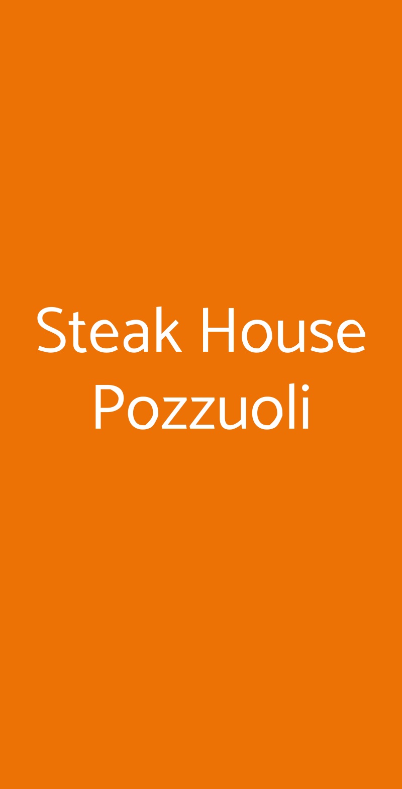 Steak House Pozzuoli Pozzuoli menù 1 pagina