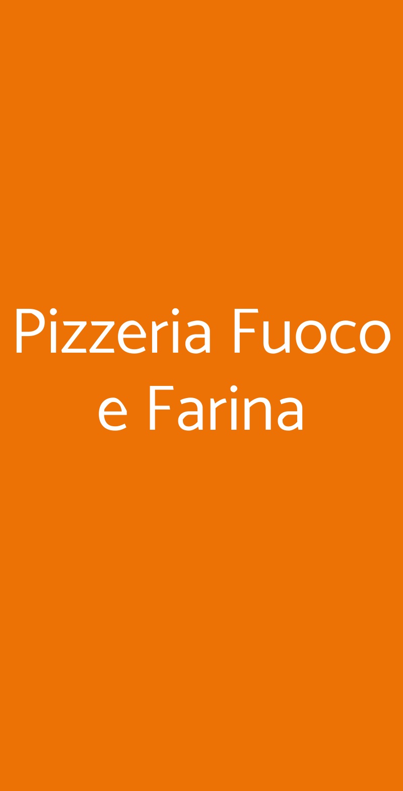 Pizzeria Fuoco e Farina Pavia menù 1 pagina