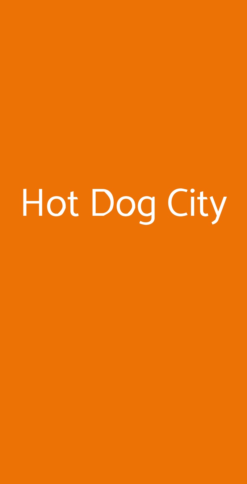 Hot Dog City Napoli menù 1 pagina