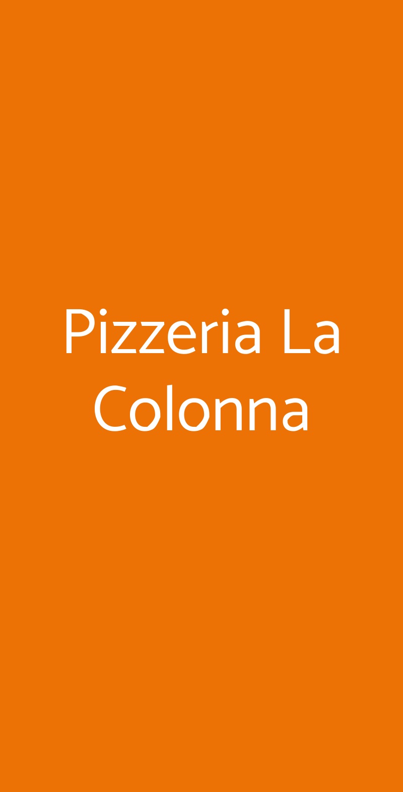 Pizzeria La Colonna Pavia menù 1 pagina