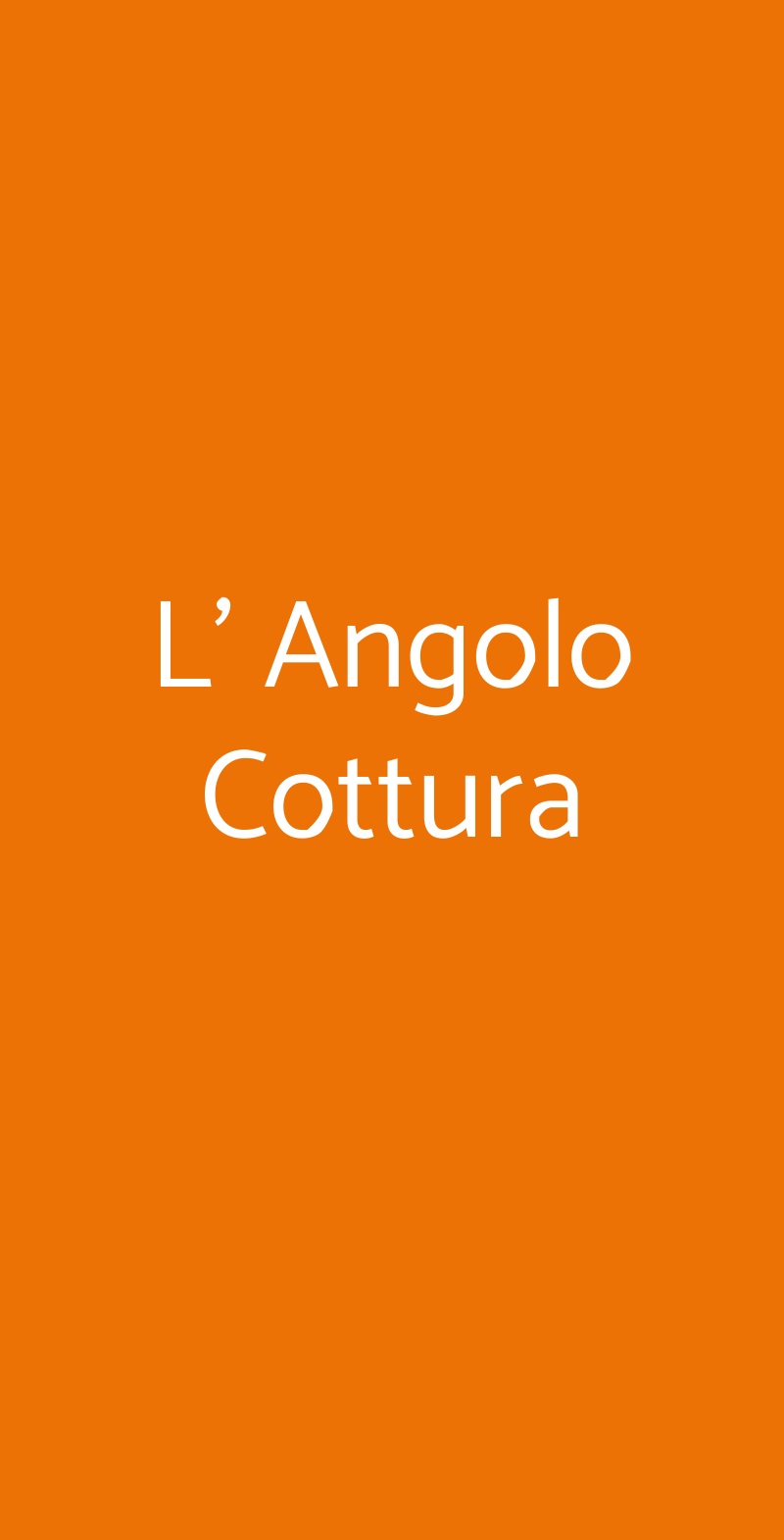 L' Angolo Cottura Napoli menù 1 pagina