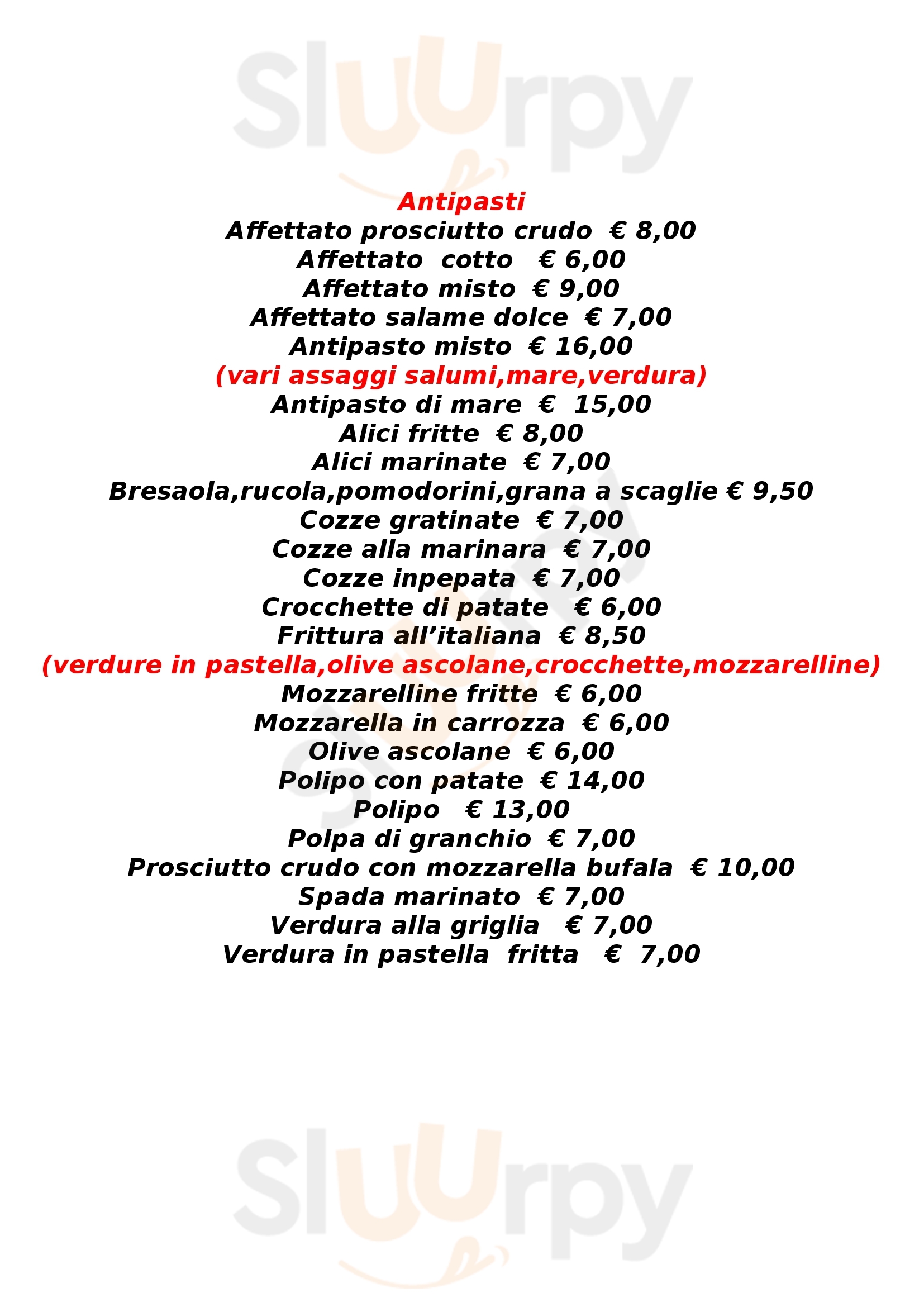 Pizzeria Ristorante Vesuvio Landriano menù 1 pagina