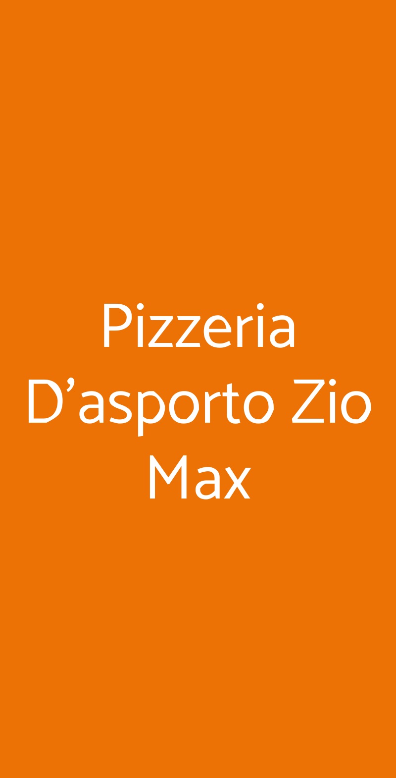 Pizzeria D'asporto Zio Max Pavia menù 1 pagina