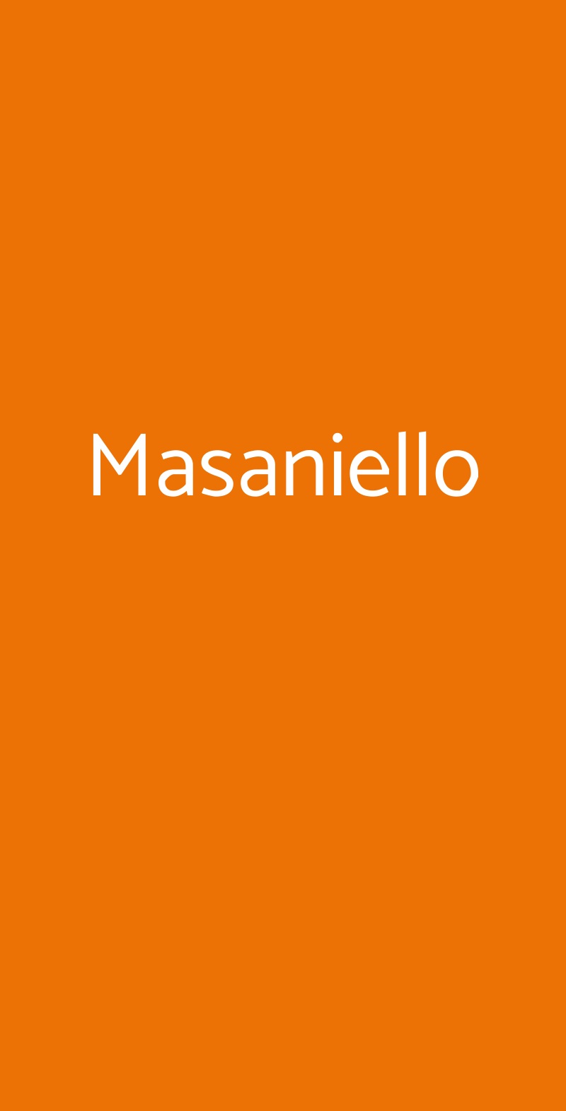 Masaniello Napoli menù 1 pagina