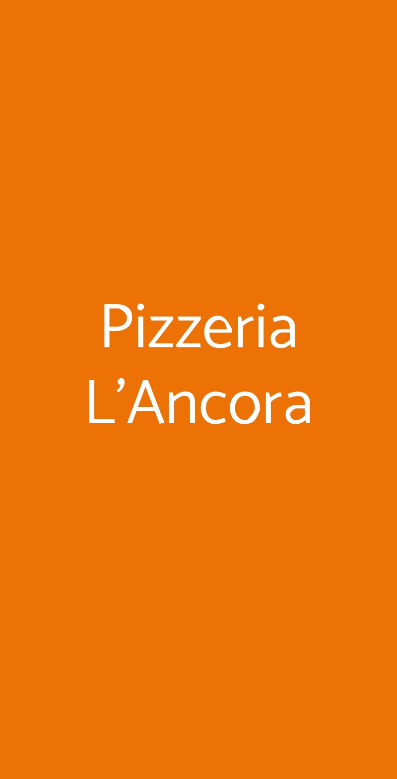 Pizzeria L'Ancora Pavia menù 1 pagina