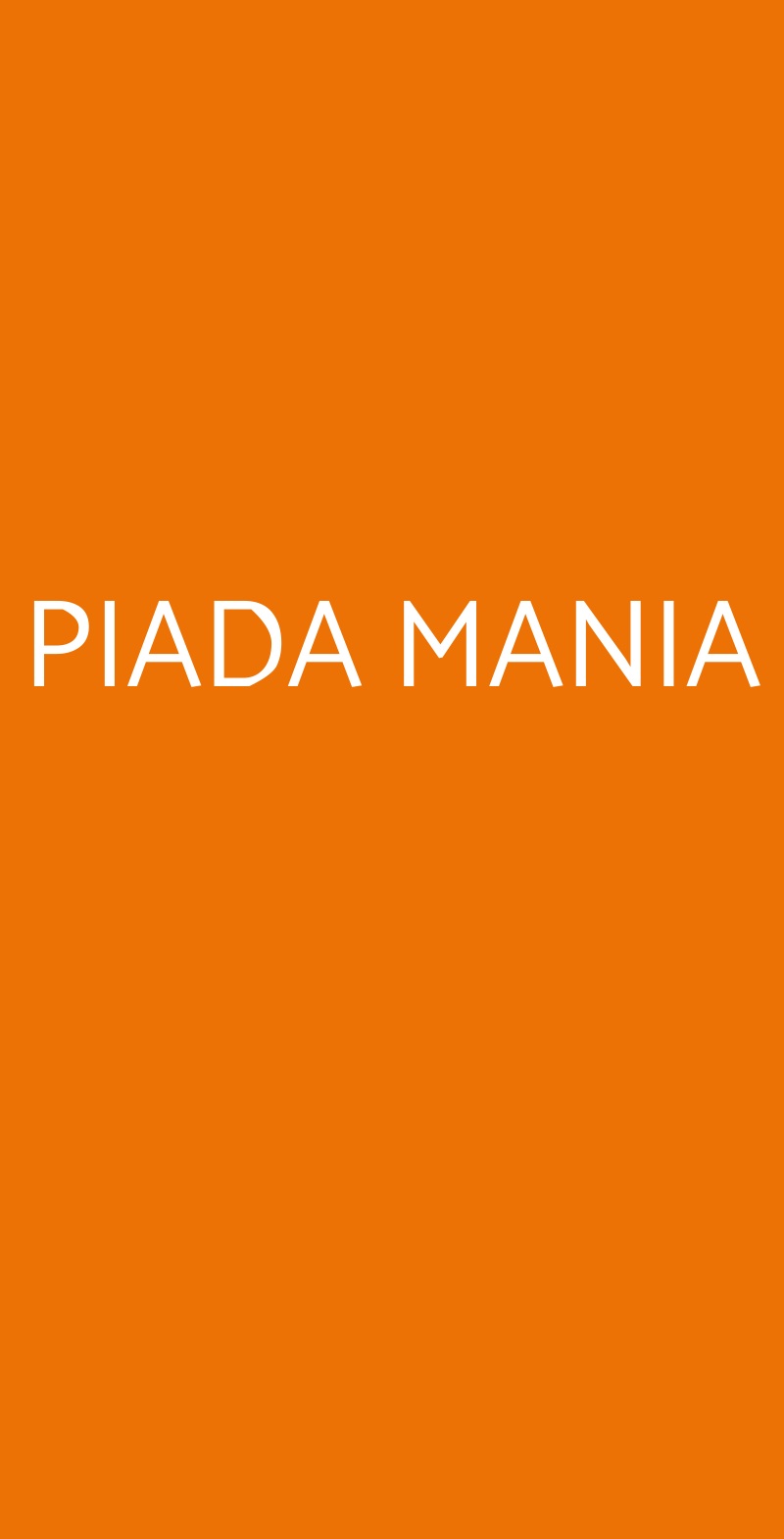 PIADA MANIA Modena menù 1 pagina