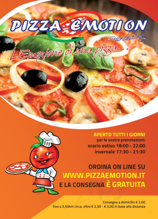 Pizza Emotion - Vittorio Veneto Vittorio Veneto menù 1 pagina