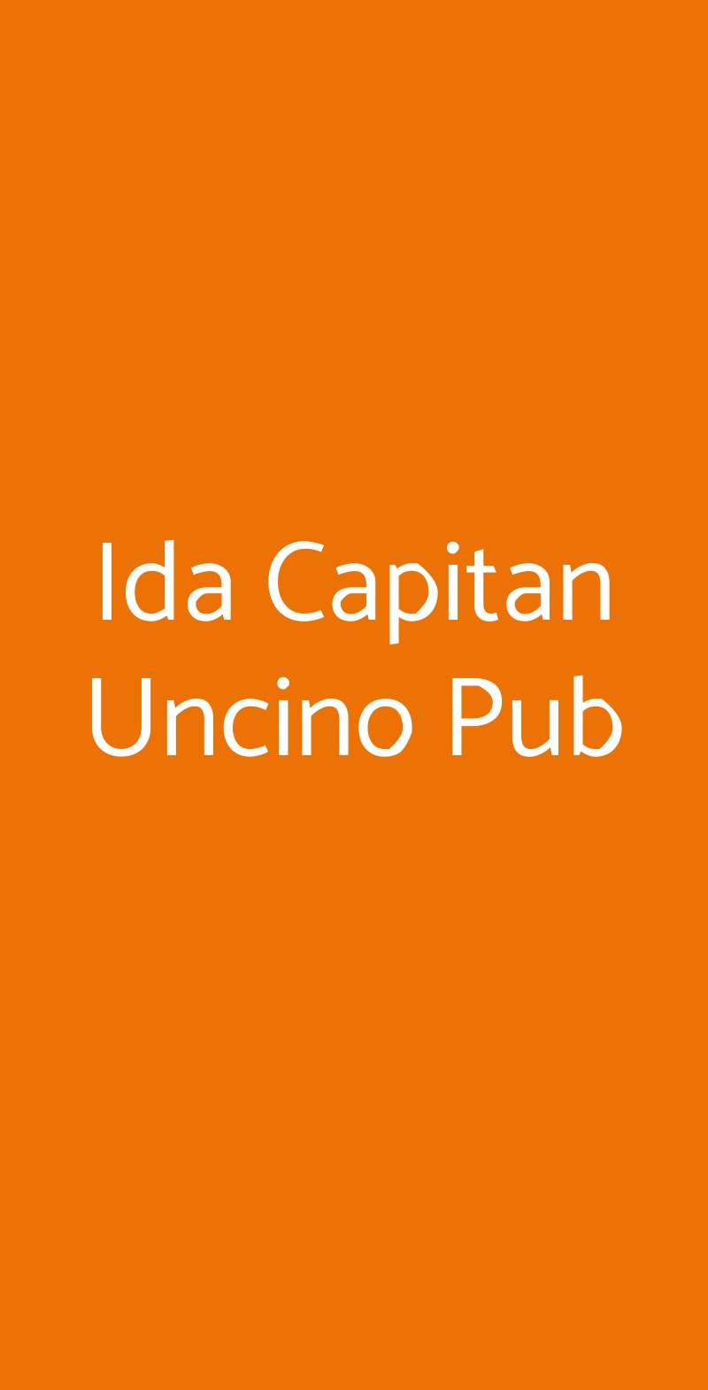 Ida Capitan Uncino Pub Pozzuoli menù 1 pagina