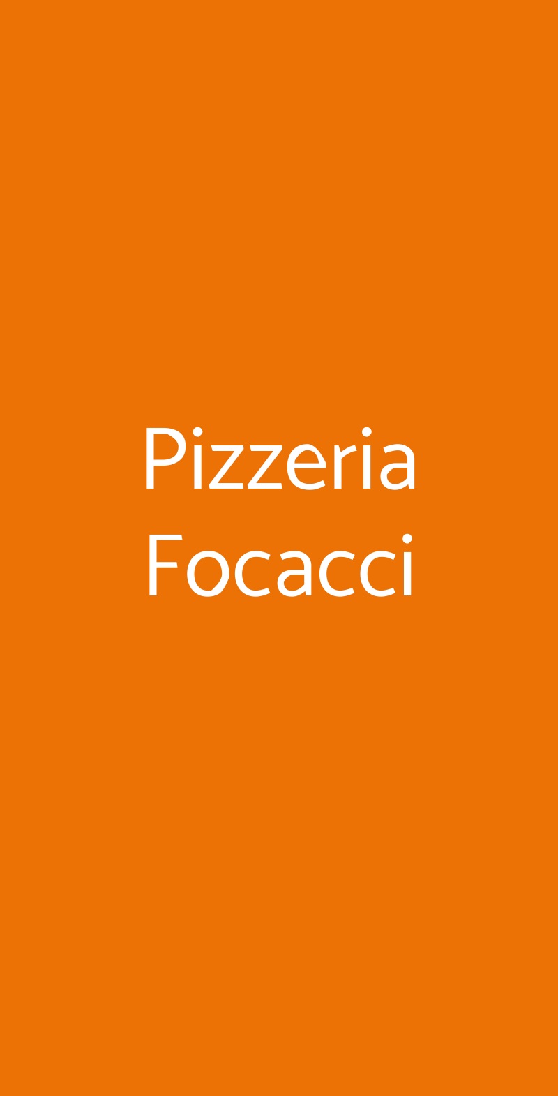 Pizzeria Focacci Pavia menù 1 pagina