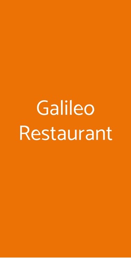 Galileo Restaurant, Napoli