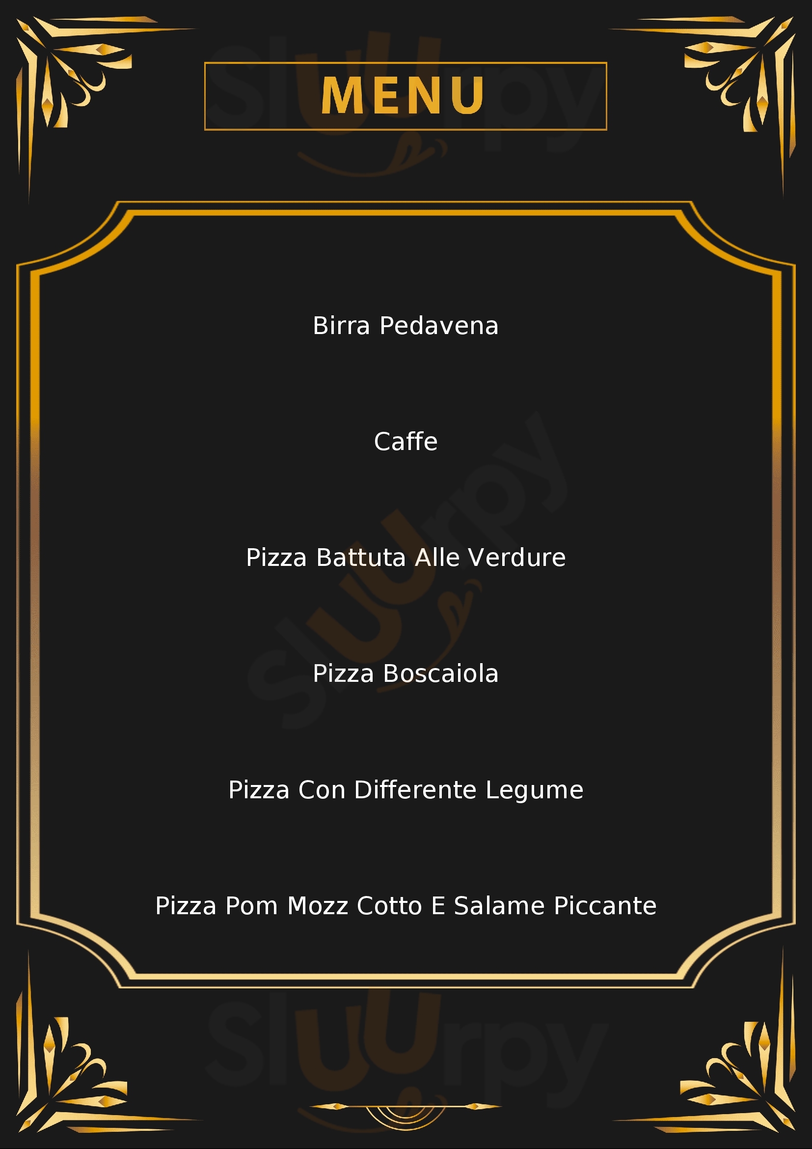 Pizzeria Agana Fonzaso menù 1 pagina
