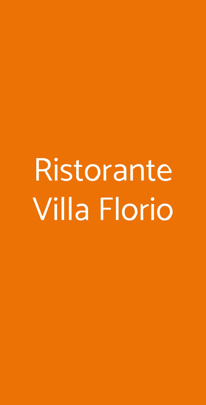 Ristorante Villa Florio Ercolano menù 1 pagina