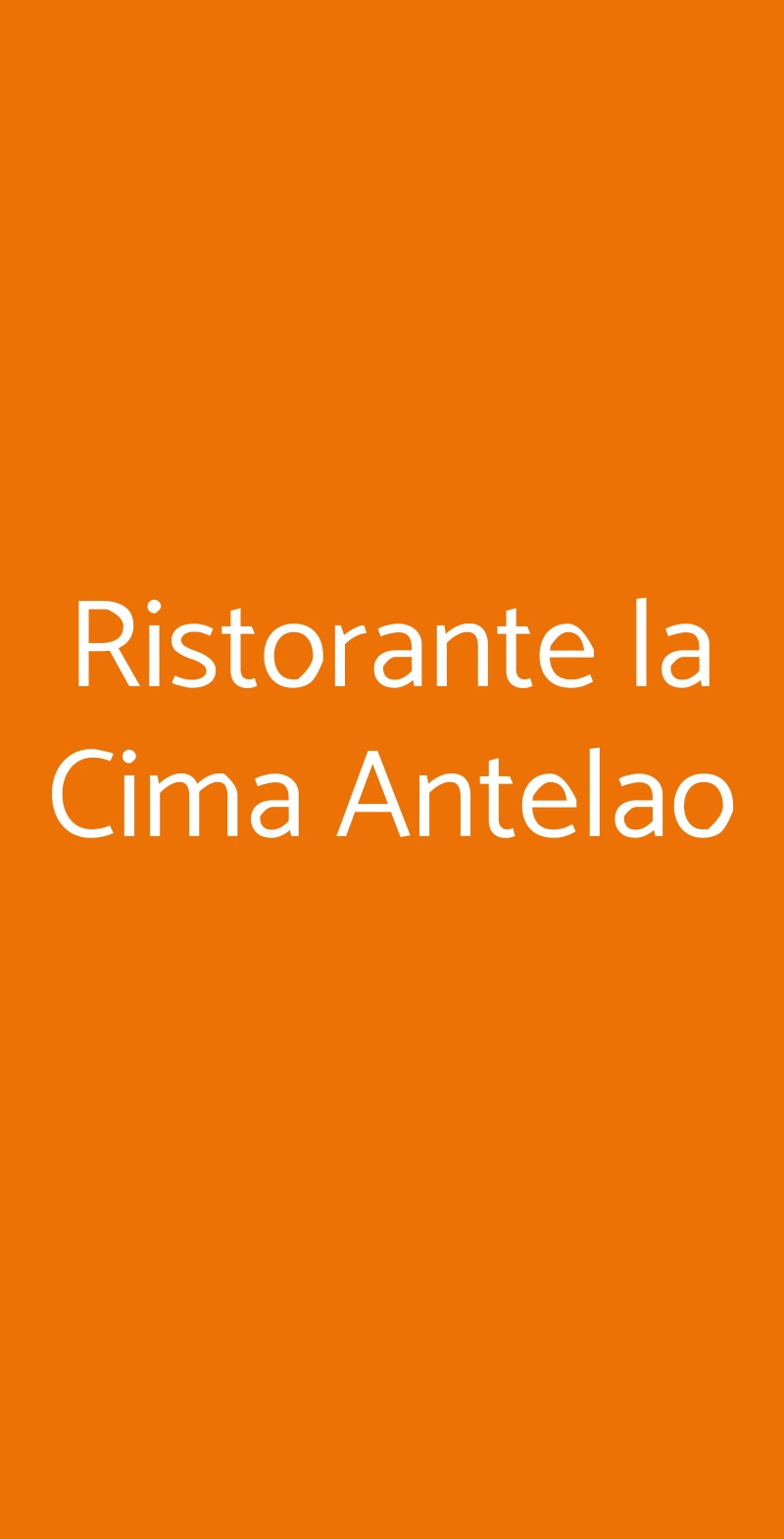 Ristorante la Cima Antelao Borca di Cadore menù 1 pagina