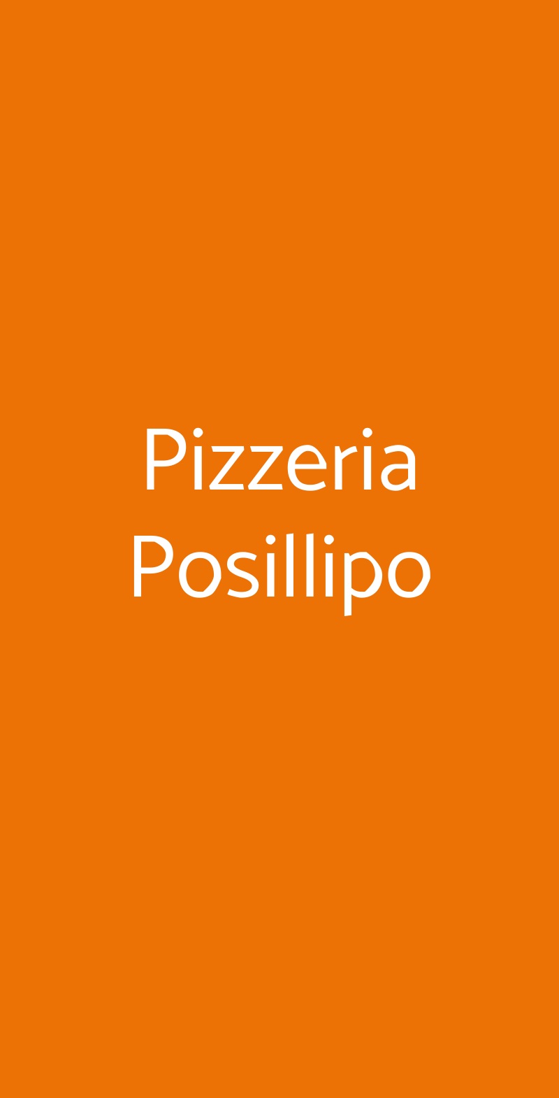 Pizzeria Posillipo Napoli menù 1 pagina