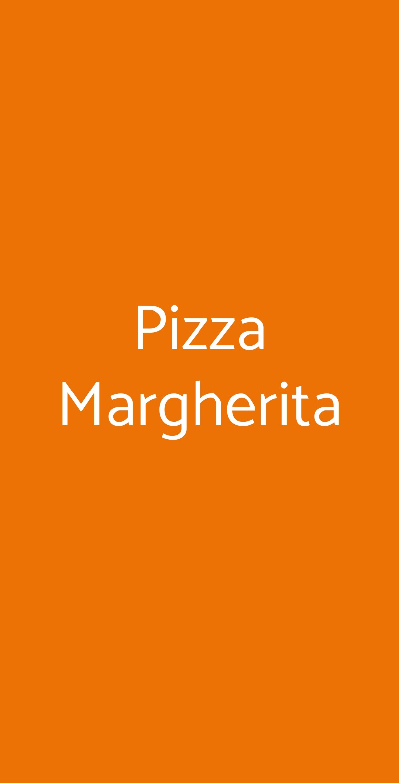 Pizza Margherita Napoli menù 1 pagina