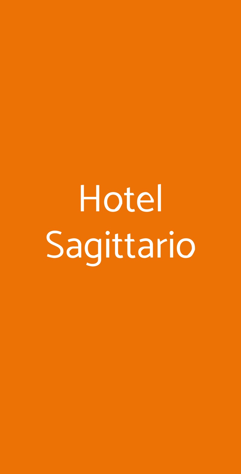 Hotel Sagittario Feltre menù 1 pagina