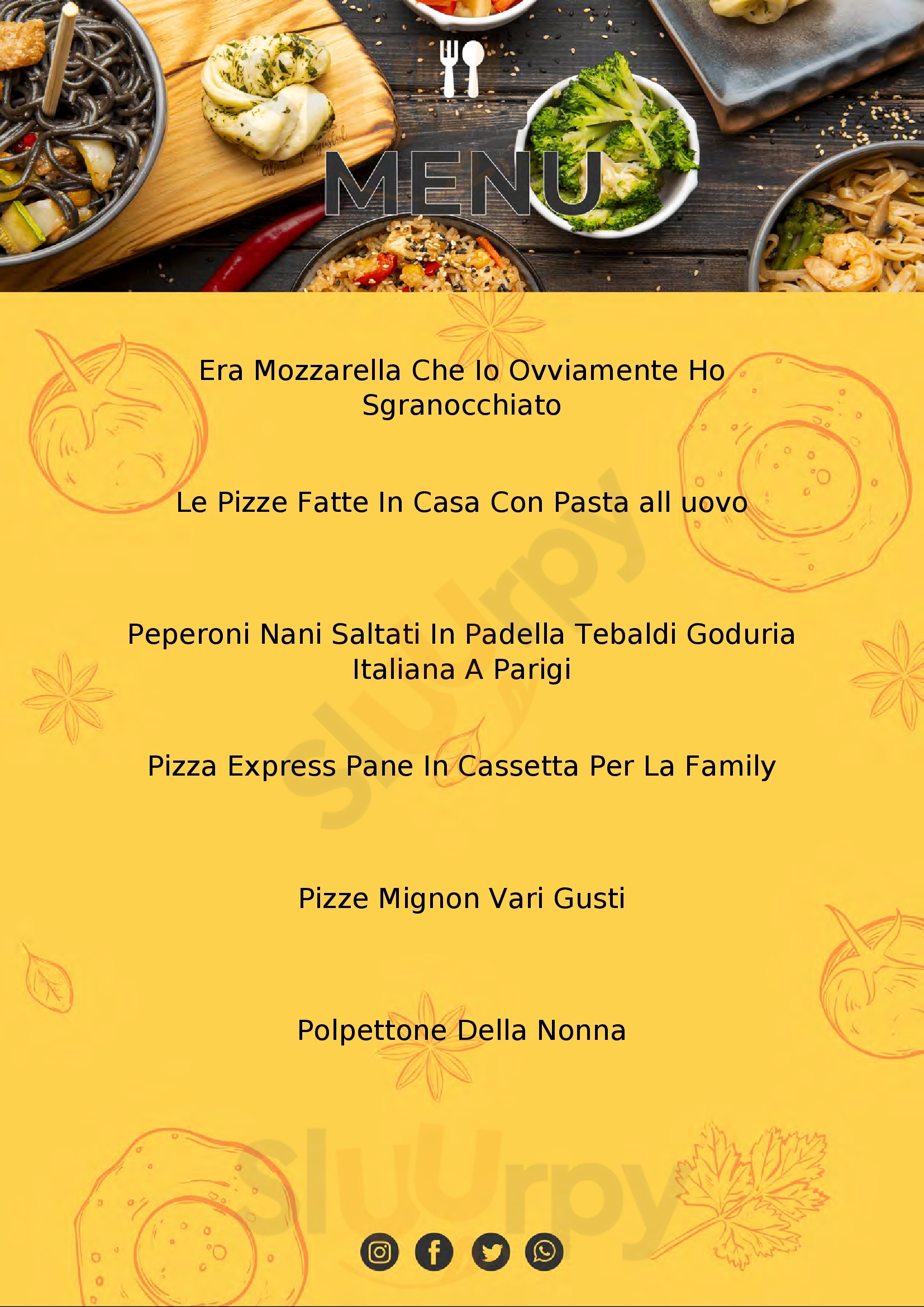 Pizza Express Sant&#39;Agnello menù 1 pagina