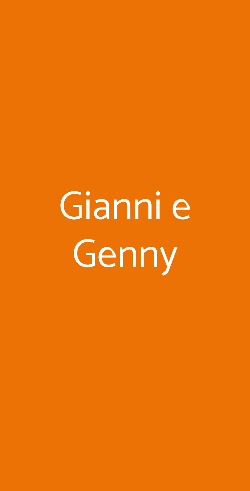 Gianni e Genny Napoli menù 1 pagina