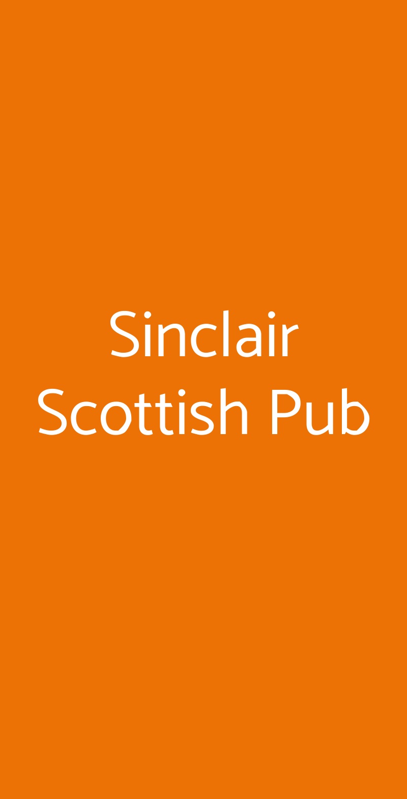 Sinclair Scottish Pub Napoli menù 1 pagina