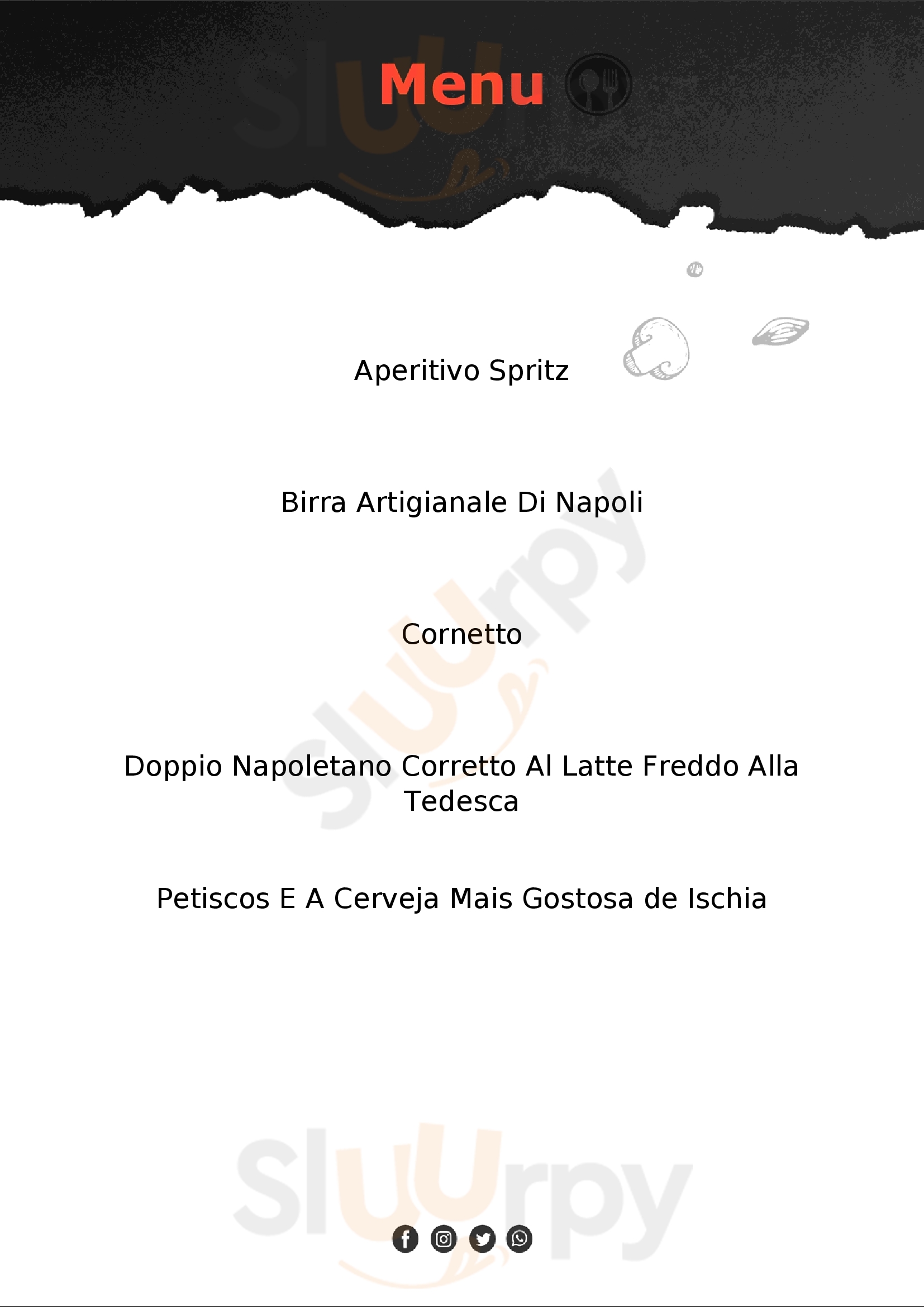 Il bar degli amici (by Trani) / snack bar Ischia menù 1 pagina