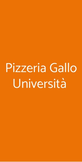 Pizzeria Gallo Università , Portici