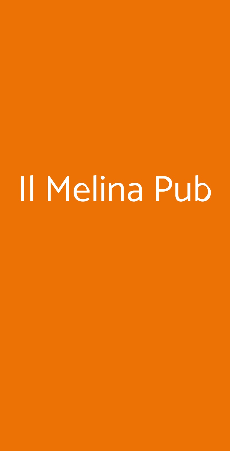 Il Melina Pub Napoli menù 1 pagina