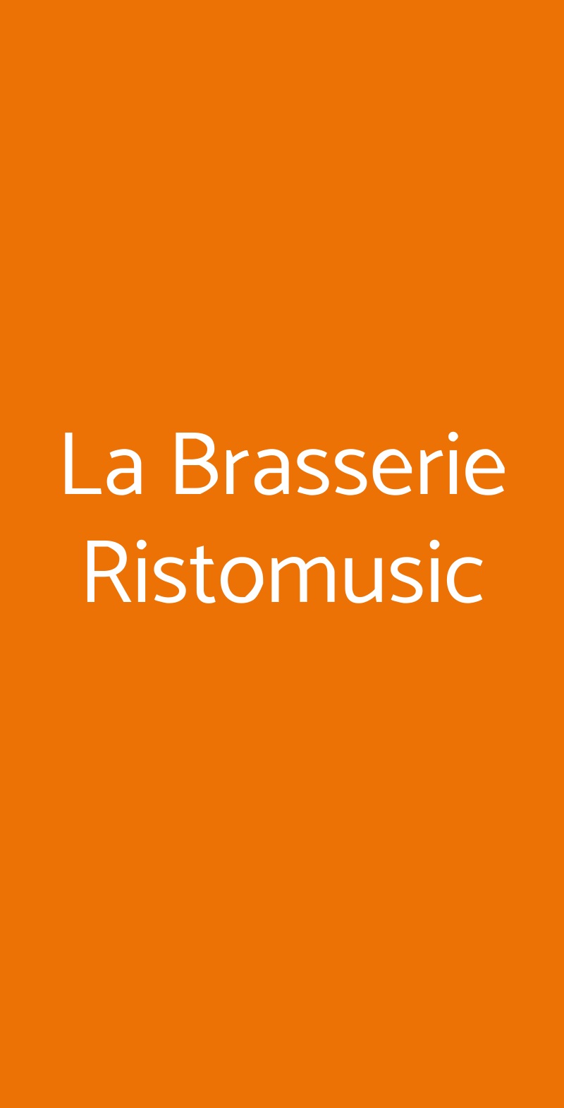 La Brasserie Ristomusic Napoli menù 1 pagina