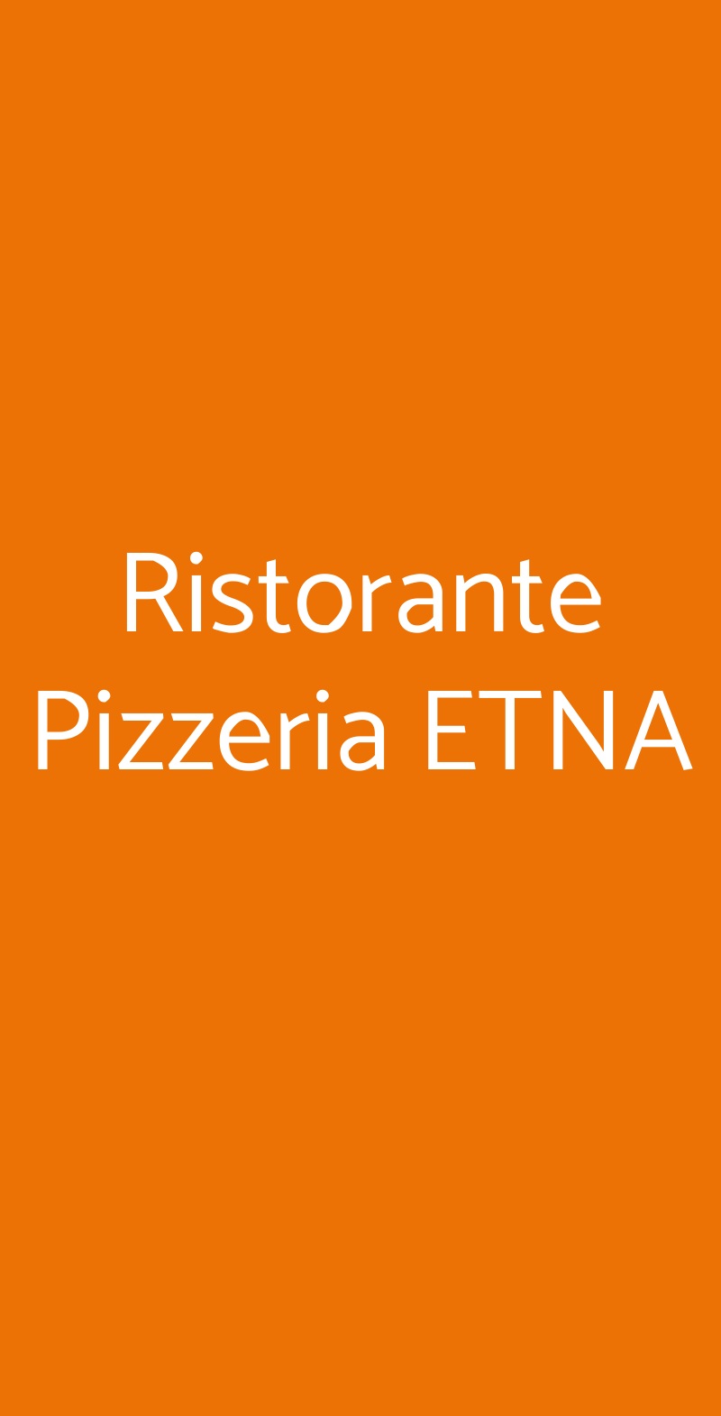 Ristorante Pizzeria ETNA Rovigo menù 1 pagina