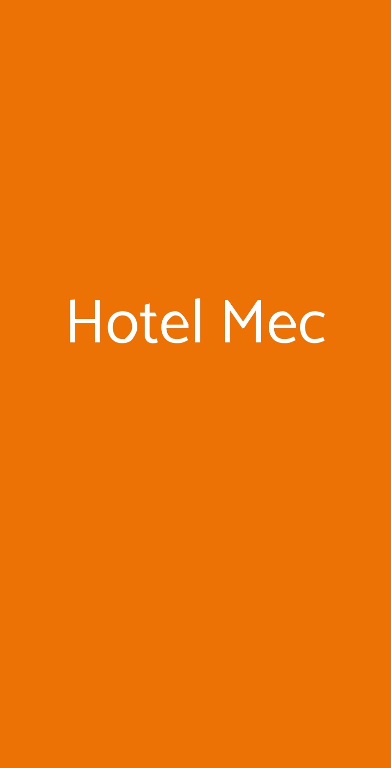 Hotel Mec Pompei menù 1 pagina