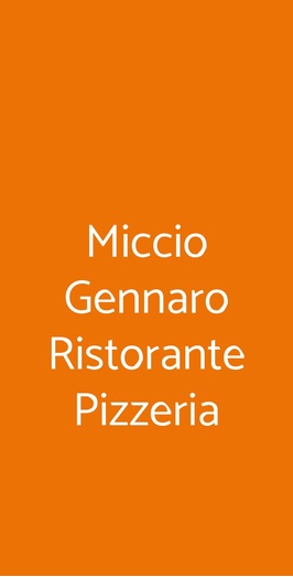 Ristorante - Pizzeria Miccio Gennaro, Castellammare di Stabia