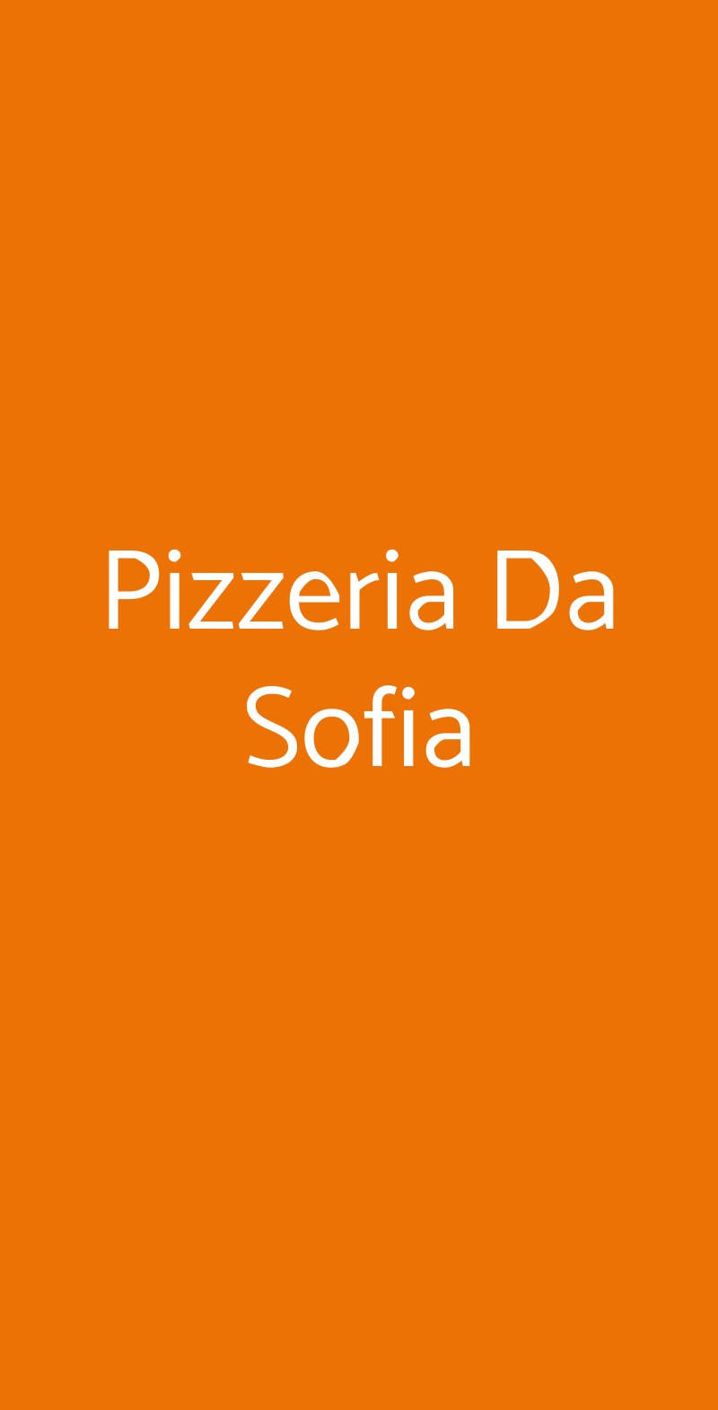 Pizzeria Da Sofia Napoli menù 1 pagina