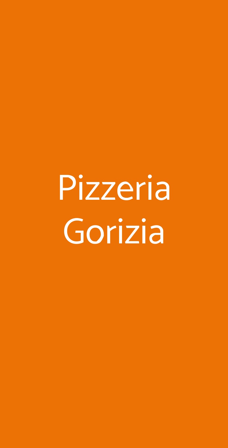 Pizzeria Gorizia Napoli menù 1 pagina