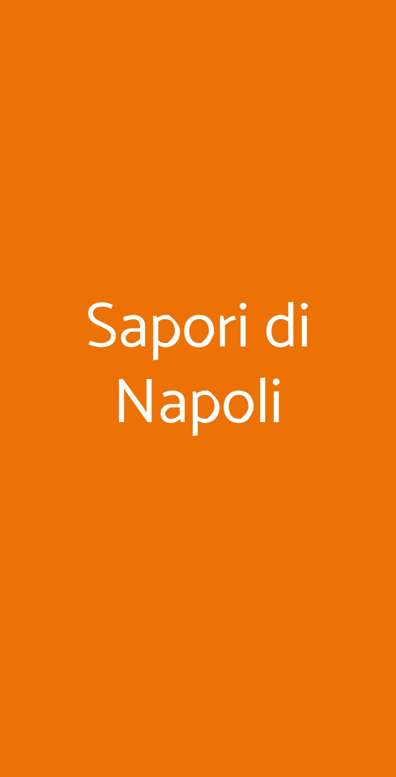 Sapori di Napoli Casoria menù 1 pagina