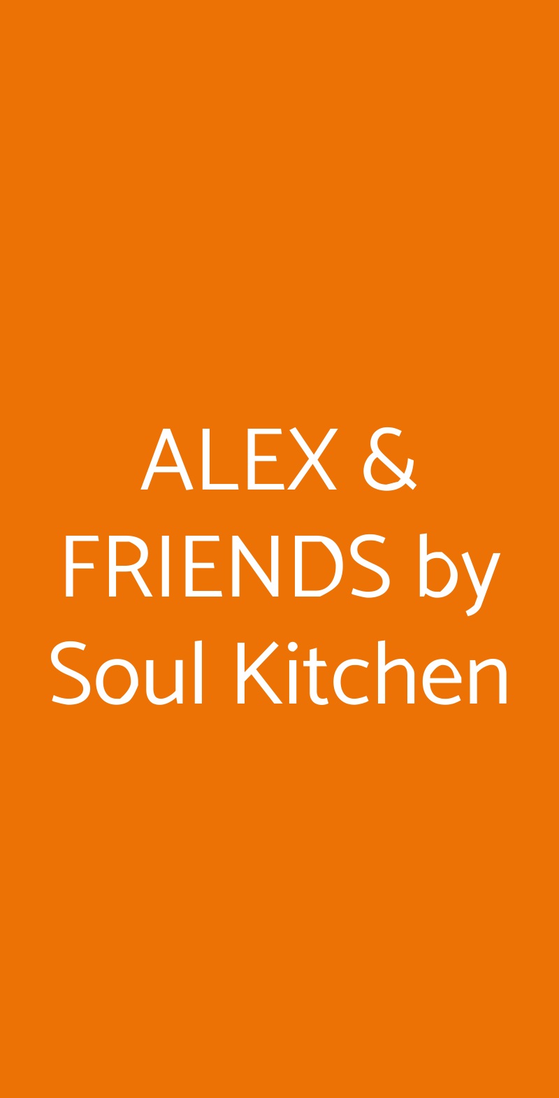 ALEX & FRIENDS by Soul Kitchen Campobasso menù 1 pagina