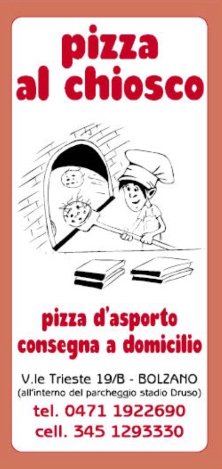PIZZA AL CHIOSCO Bolzano menù 1 pagina
