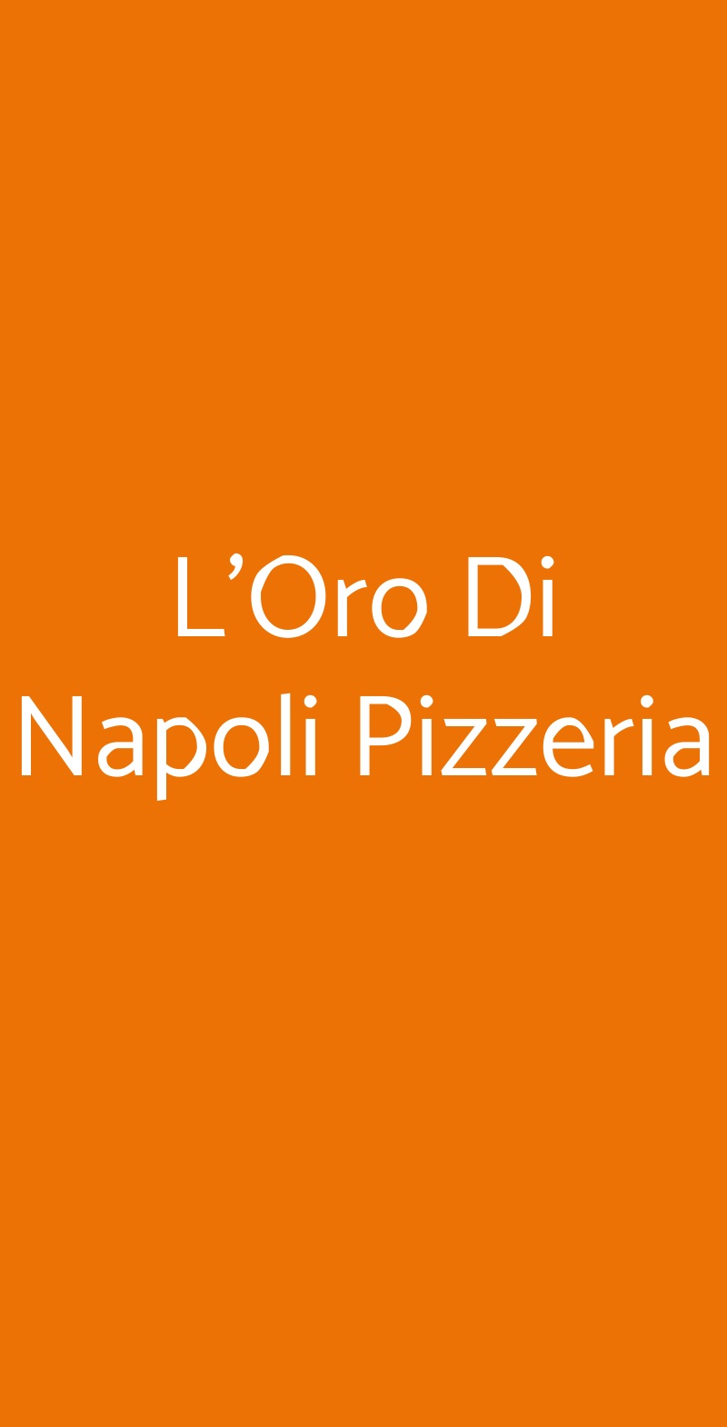 L'Oro Di Napoli Pizzeria Giugliano in Campania menù 1 pagina