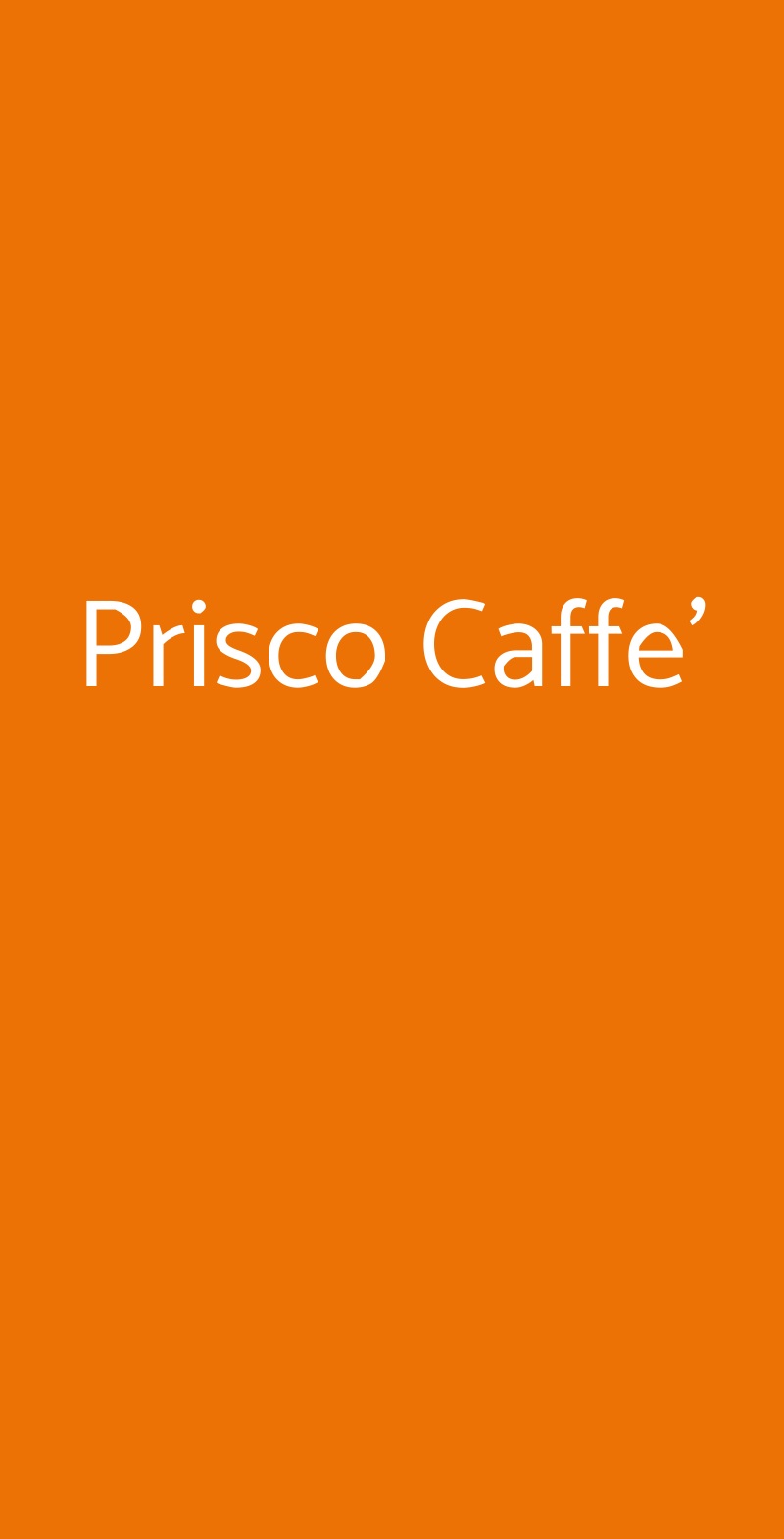 Prisco Caffe' Casoria menù 1 pagina